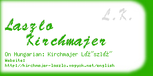 laszlo kirchmajer business card